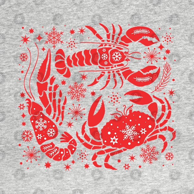 Marine Life Christmas Pattern by SuperrSunday